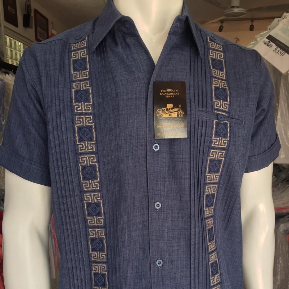 Guayabera Shirt Short Sleeve Fine Linen